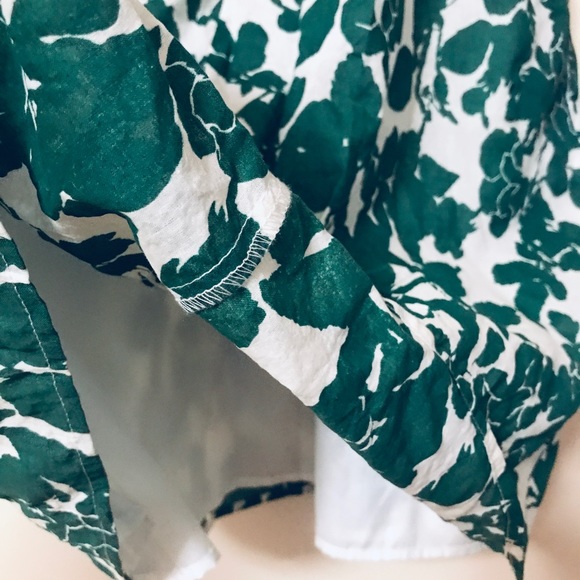 T H M L Green and White Cotton Floral Midi Dress - Picture 9 of 11